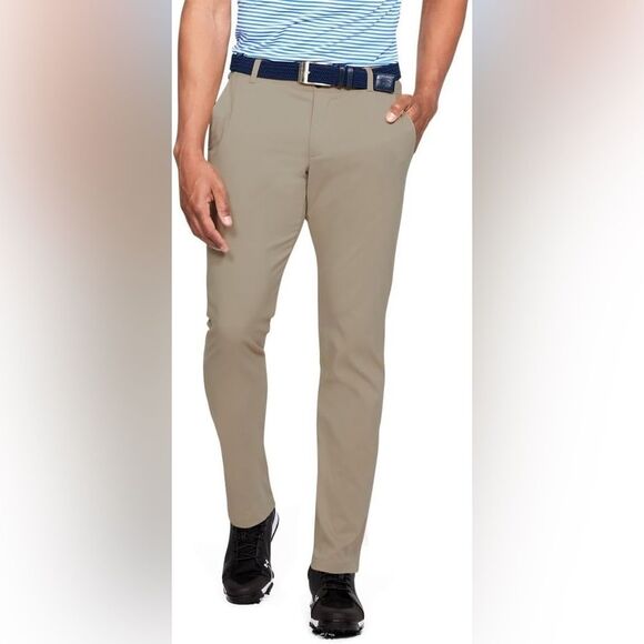 Men’s Under Armour Showdown Tapered Pant | 30x34| City Khaki - Picture 1 of 10